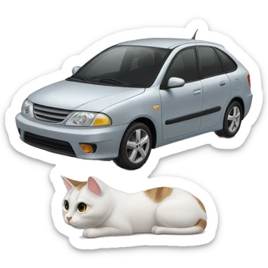 Cat car sticker