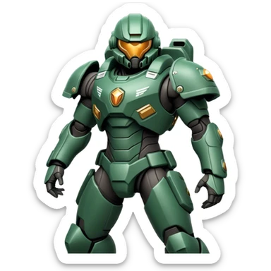 Cinematic Realistic StarCraft Terran Marine Portrait, captured in a dynamic, battle-ready stance, with every muscle defined beneath intricately detailed tactical armor in consistent dark green and grey. His steely eyes and resolute posture, rendered with dynamic, high-contrast lighting, exude raw power and relentless focus, high shine, evoking the epic spirit of a Terran Marine in combat. sticker