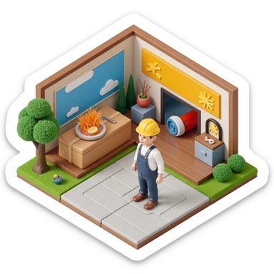 a worker in factory
 sticker