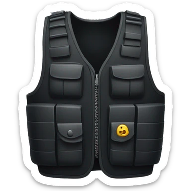 black bulletproof vest sticker