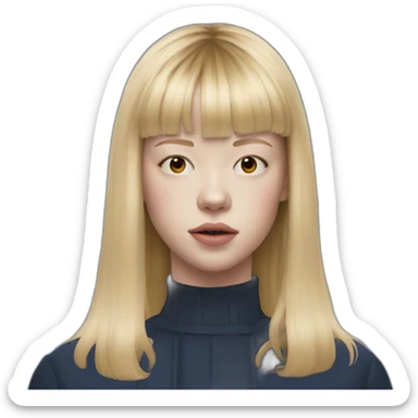 blonde mia goth with bangs sticker