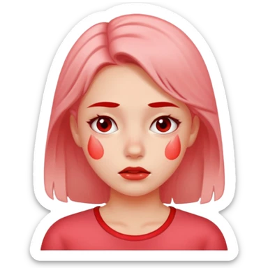 girl sweating a lot sticker