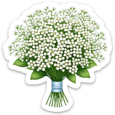 baby’s breath flower bouquet sticker
