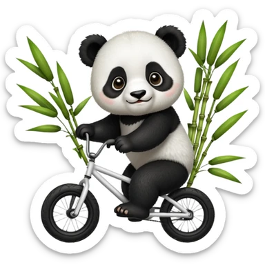baby panda on bmx bike sticker