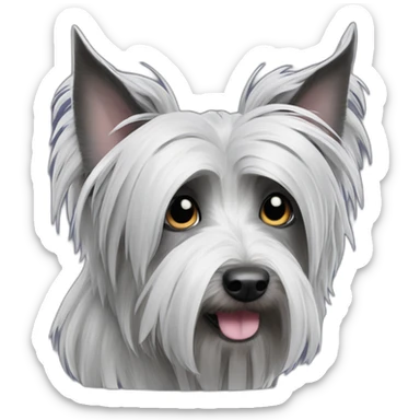 witchy Skye Terrier long hair sticker