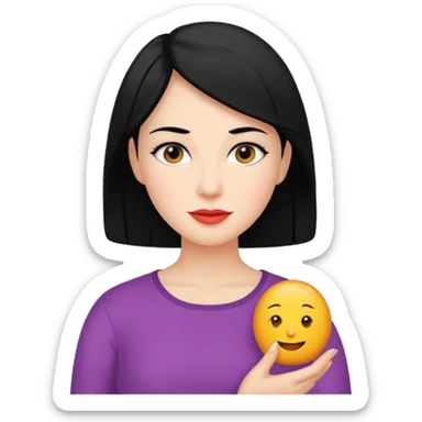 Best mom in the world with black hair sticker