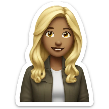 blonde girl outdoors portrait sticker