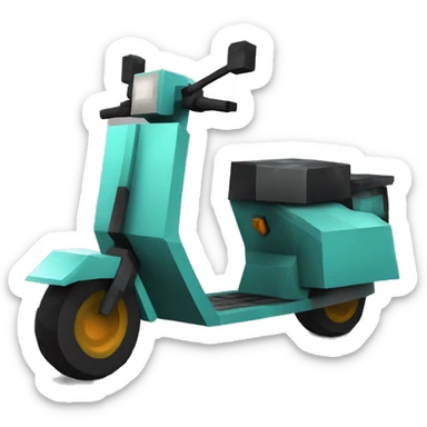 scooter in Minecraft version who look like real scooter but i minecraft style  sticker