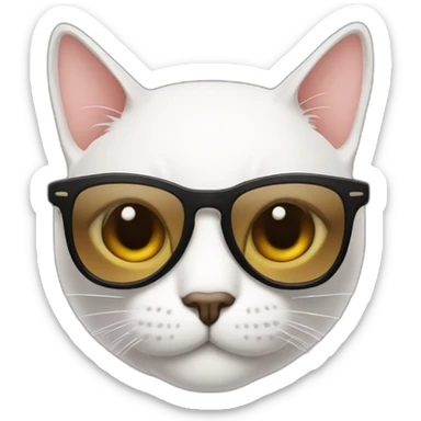 Gato con gafas cool sticker