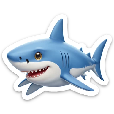 Please create the shark emoji with star eyes for me to copy and paste sticker