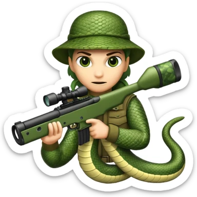 A snake sniper sticker