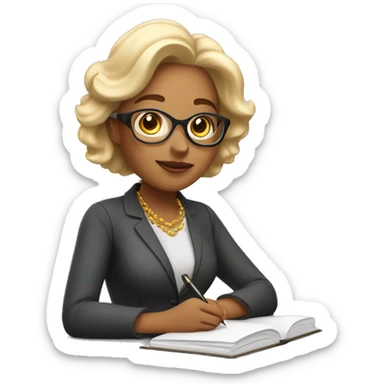 Warm , honest, beautiful and charming lady who counsel , coach and taking notes to help others sticker