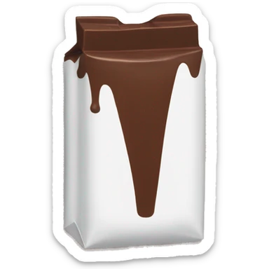Make a emoji of the chocolate dairymilk(with wrapper) shape-rectangular sticker