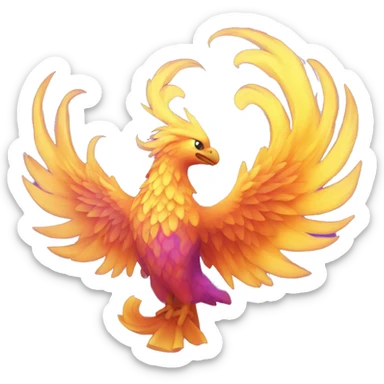 Phoenix violet flame sticker