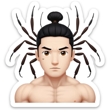 Sung Jin Woo from Solo Leveling facing the ant king of Jeju Island sticker