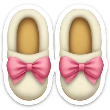 Slippers with bows sticker