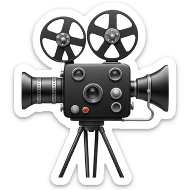 Movie camera sticker