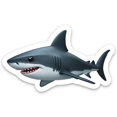 Shark with a top hat sticker