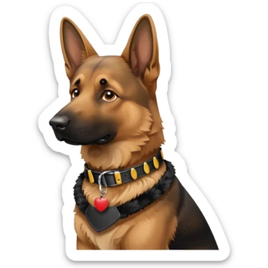 German Shepherd, dog collar sticker