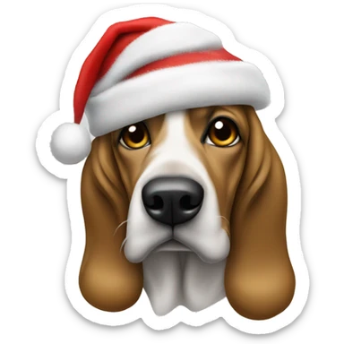 snoop dog with a christmas hat  sticker