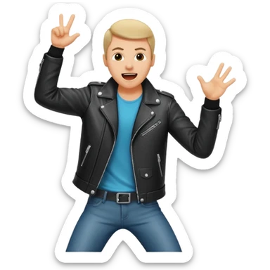 a person playing epic air guitar sticker