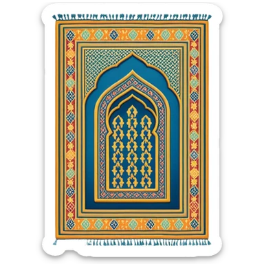 muslim prayer mat sticker