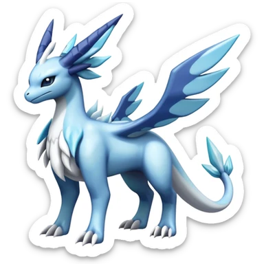 lugia-dialga-suicune-Glaceon-hybrid, full body sticker