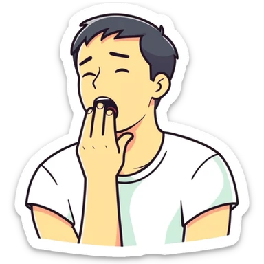 Man choking himself  sticker