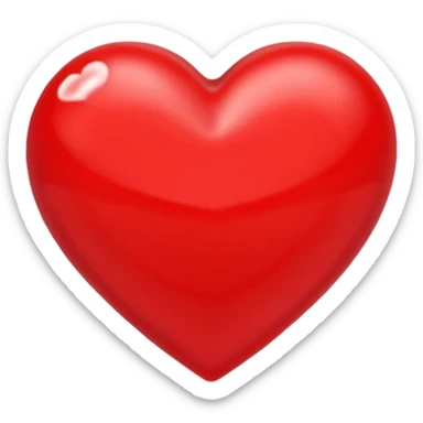 3 D spinning red heart sticker