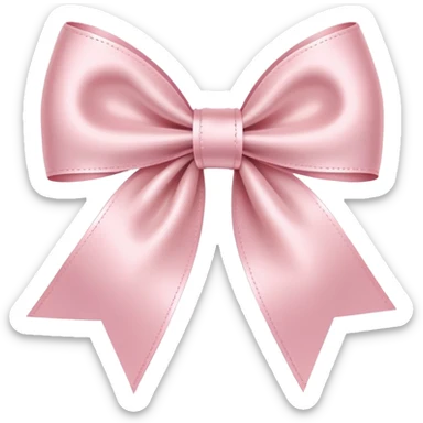 light pink ribbon bow sticker