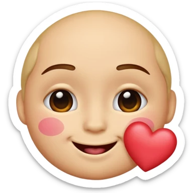 A single emoji that's feeling extreme happiness. Blushing and feeling in love. Grinning and smiling and making a kissy face. Something sweet and perfect to send to someone you love. Not a familiar love something deep and profound. Something unique. sticker