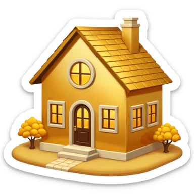 golden home sun sticker