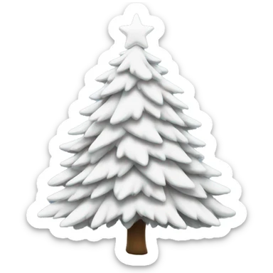 White Christmas tree sticker
