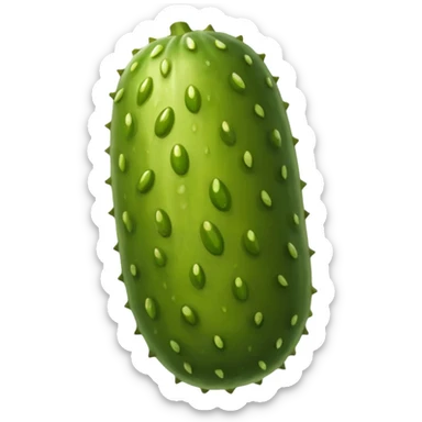 green pickle with bumpy texture sticker
