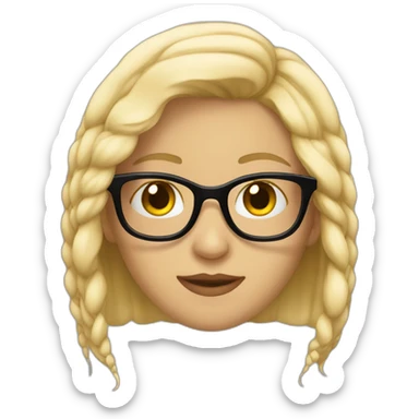 rubia con lentes sticker