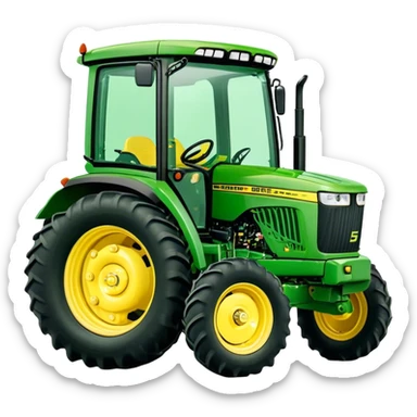 Tractor - John Deere 5055E (Model Year: 2021) (Iconic colour: Green with yellow) sticker
