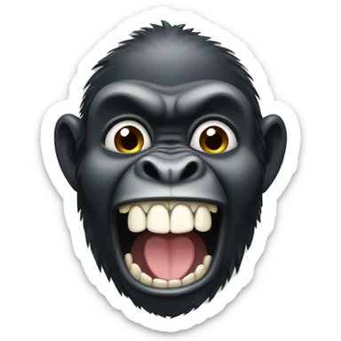 Tooth gorilla  sticker