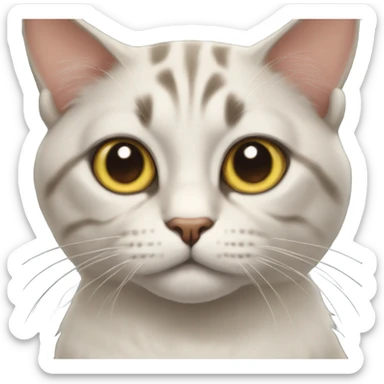 focused feline portrait sticker