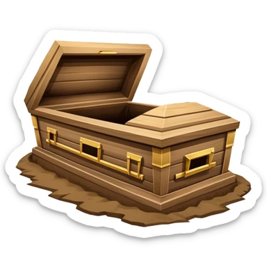 Coffin being buried  sticker