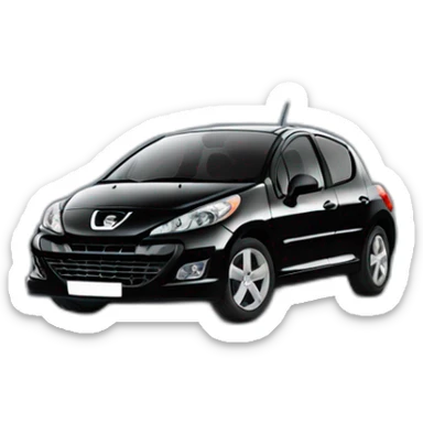 Peugeot 207 noir sticker