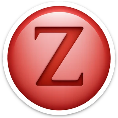 Red circle with letter z sticker