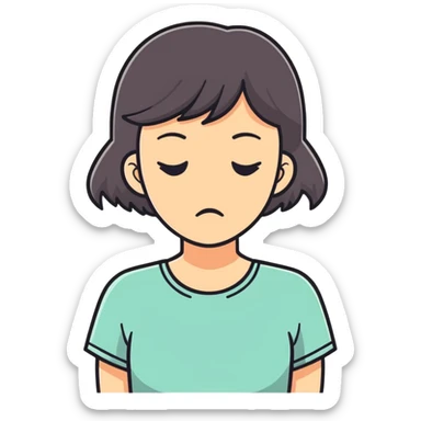 frustrated female  sticker