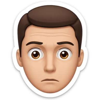 Overwhelmed man sticker