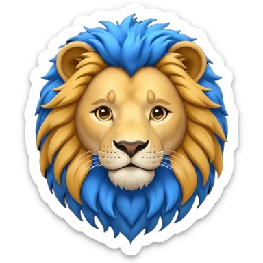 lion bleu sticker