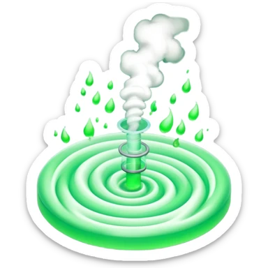 poisonous gas, isometric sticker