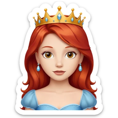Beautiful Princess with red hair sticker