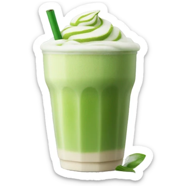 Matcha latte iced  sticker