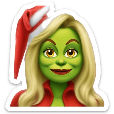 Jennifer coolidge as grinch sticker