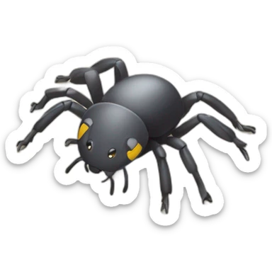Araignée qui poursuit une souris sticker
