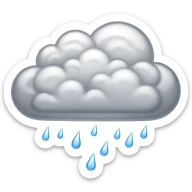 Rain Generator with a big cloud coming out of it like a smoke  sticker